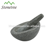 16.5*10cm large natural stone granite slope front mortar and pestle